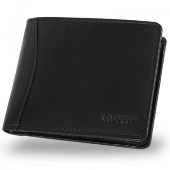 Pánská černá kožená peněženka (PPN253)