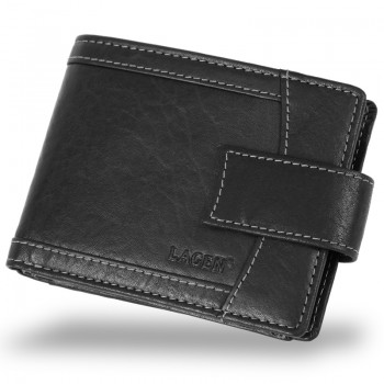 Pánská černá kožená peněženka (PPN259)