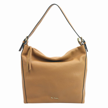 Kožená kabelka Pierre Cardin hnědá KZ2245566