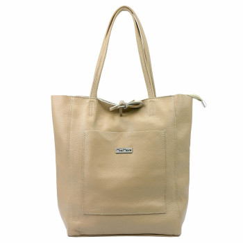 Kožená kabelka MiaMore béžová KZ2248643