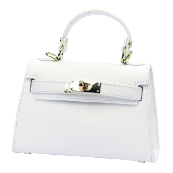 Kožená kabelka Luka bílá KZ2251802