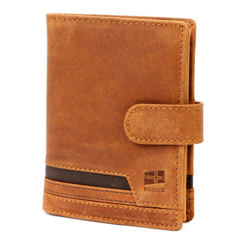 Pánská kožená peněženka Nordee hnědá KZ2254410