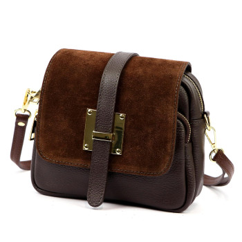 Kožená kabelka Luka hnědá KZ2258665