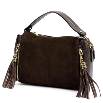 Kožená kabelka Luka hnědá KZ2259046