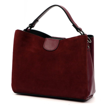 Kožená kabelka Luka vínová KZ2259640