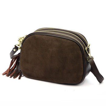 Kožená kabelka Luka hnědá KZ2259720