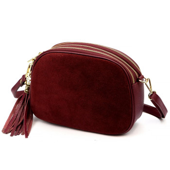 Kožená kabelka Luka vínová KZ2259723