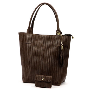 Kožená kabelka Luka hnědá KZ2259735