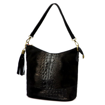 Kožená kabelka Luka černá KZ2259714