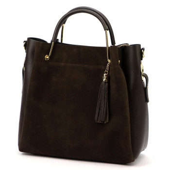 Kožená kabelka Luka hnědá KZ2259877