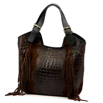 Kožená kabelka Luka hnědá KZ2259814