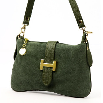 Kožená kabelka Luka zelená KZ2259630