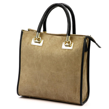 Kožená kabelka Luka béžová KZ2260175