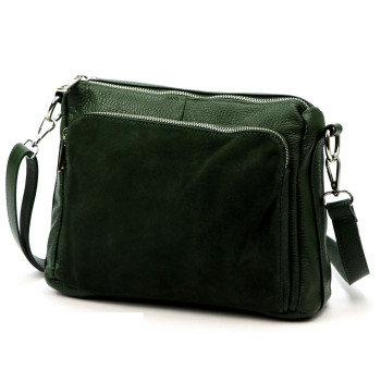 Kožená kabelka Luka zelená KZ2259620