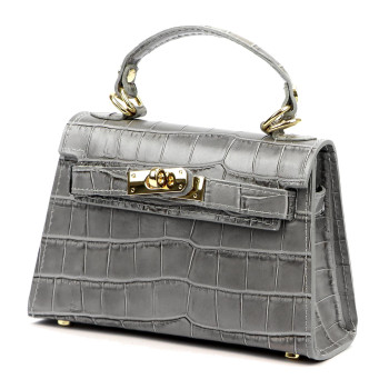 Kožená kabelka Luka šedá KZ2260166