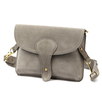 Kožená kabelka Luka šedá KZ2260215