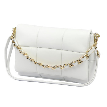 Kožená kabelka Camilla bílá KZ2261217