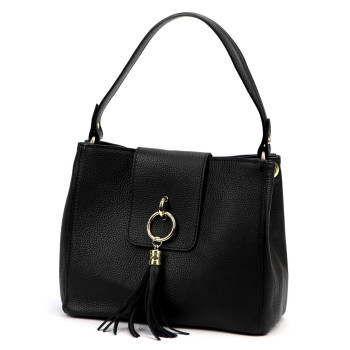 Kožená kabelka Luka černá KZ2261532