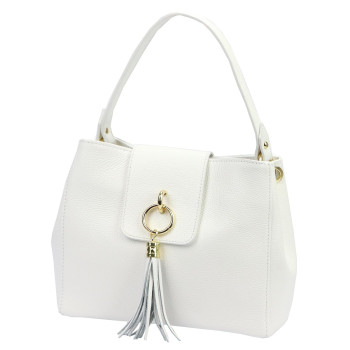 Kožená kabelka Luka bílá KZ2261529