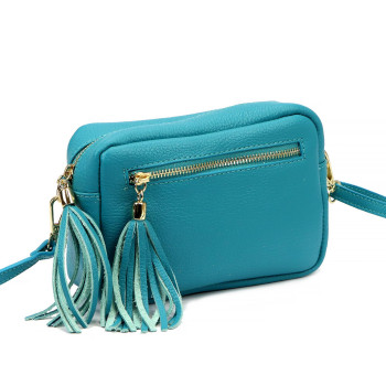 Kožená kabelka Luka tyrkysová KZ2261513