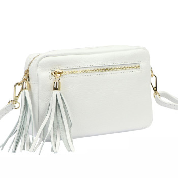 Kožená kabelka Luka bílá KZ2261521