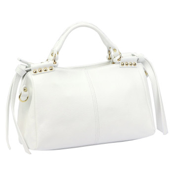 Kožená kabelka Camilla bílá KZ2261064