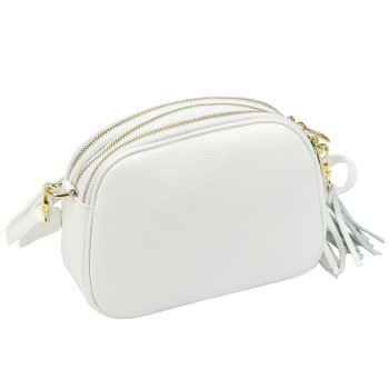 Kožená kabelka Luka bílá KZ2261650