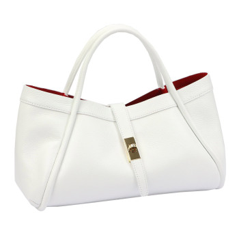 Kožená kabelka Camilla bílá KZ2261659