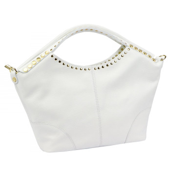 Kožená kabelka Camilla bílá KZ2261461