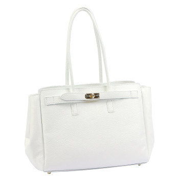 Kožená kabelka Camilla bílá KZ2261222