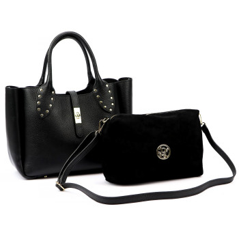 Kožená kabelka 2v1 černá KZ2259056