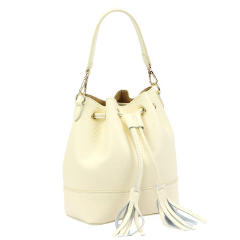 Kožená kabelka Luka smetanovo béžová KZ2261664