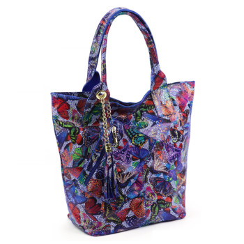 Kožená kabelka Luka chrpově modrá KZ2261713