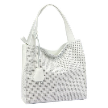 Kožená kabelka Luka bílá KZ2261311