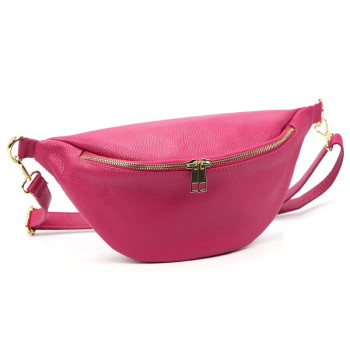 Dámská kožená ledvinka fuchsiová KZ2261604