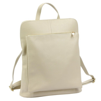 Dámský kožený batoh Luka béžový (KZ2261642) 10l