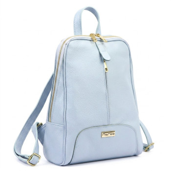 Dámský kožený batoh MiaMore modrý (KZ2260767) 9,5l