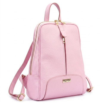 Dámský kožený batoh MiaMore růžový (KZ2260764) 9,5l